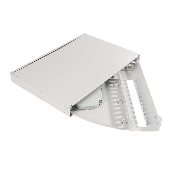 12 Port Rotary 1U Fiber Optic Distribution Frame For 19 Rack Mount