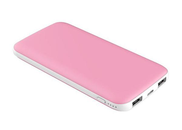 Polymer Plastic Power Bank 10000 Milliampere Battery Capacity With Double Usb Ports