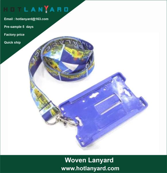 Cheap Wholesale Custom Logo Neck Strap Polyester Woven Nylon Printing Sublimation Ribbon Heat Transfer ID Card Holder