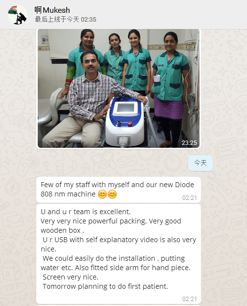 Portable diode laser hair removal machine