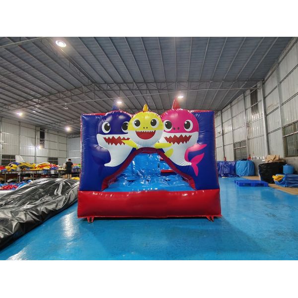 Огнеупорный 0,55 мм надувный скачок дом детская акула мультфильм тема взрыв вверх скачок дом