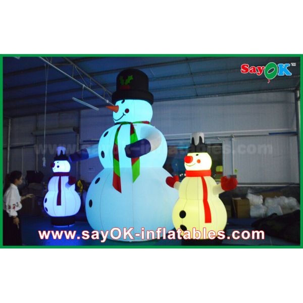 Bonhomme de neige géant de Noël de décorations gonflables de vacances de tissu d'Oxford pour la partie