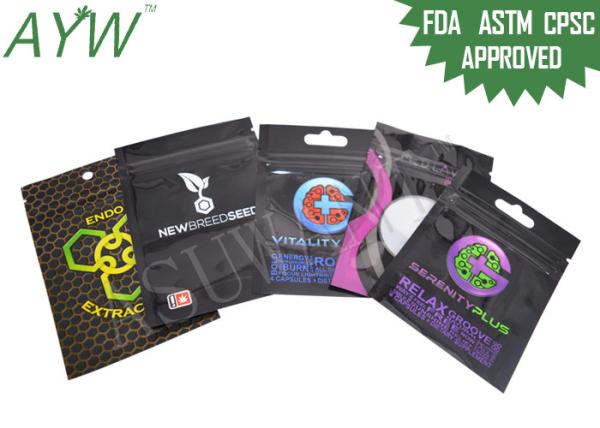 Moisture / Smell Proof Zipper Bags 50g Eco Friendly Or Cigarette Gift Packaging