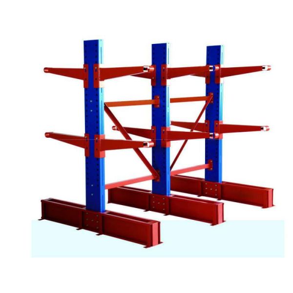 Double Side Metal Lumber Cantilever Steel Rack Warehouse Storage System