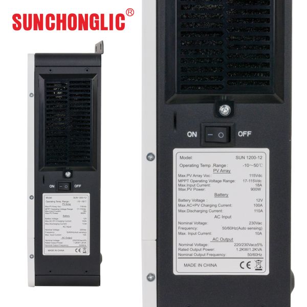 SUN-D This 1.2kW pure sine wave hybrid inverter integrates MPPT technology , dual AC and PV charging inputs , and UPS functionality into a single , reliable power solution