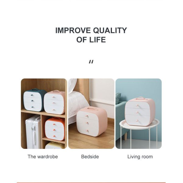Convenient Storage Solution Dust-Proof Plastic Storage Box for Underwear and Socks