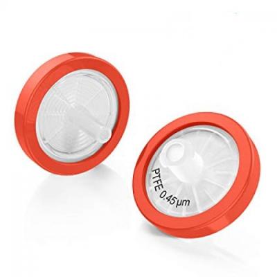 0.45μm Filtros de seringas de laboratório de utilização única Filtros hidrofóbicos de seringas de PTFE