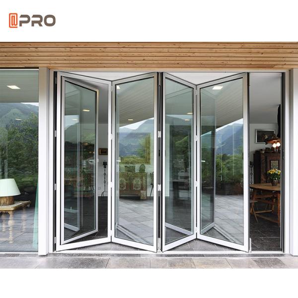 Exterior Aluminum Patio Sliding Bi Folding Door Waterproof Customized