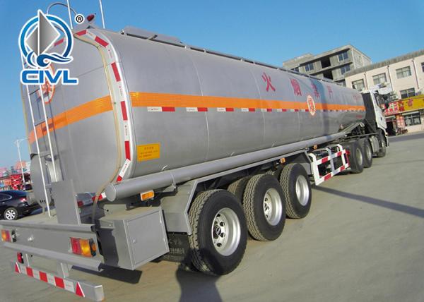 Q345 Material Oil Fuel Tank Trailer 40000L - 60000L Capacity Cimc Sinotruk