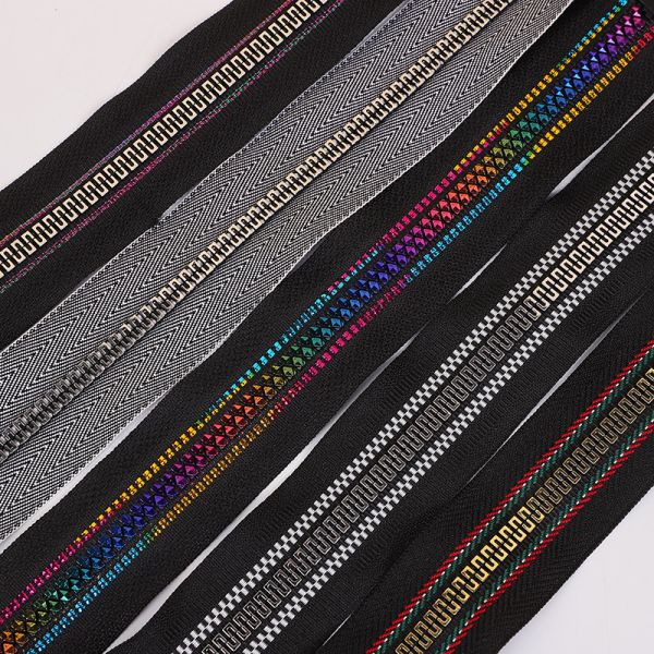 Front Opening #5 Resin Zipper Gold Tooth Open End Zipper For Jackets