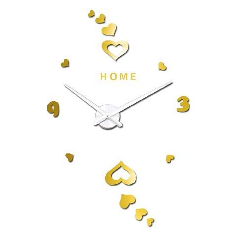 Arabic Digital Heart Romantic Wall Art Clock Home Decor Large 3D Hanging Wall Clock