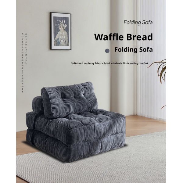 Single Seat Foldable Sofa Beds Convertible Sleeper Chair Compressed Sofa Square Modern Living Room Lounge Lazy Floor Sofa