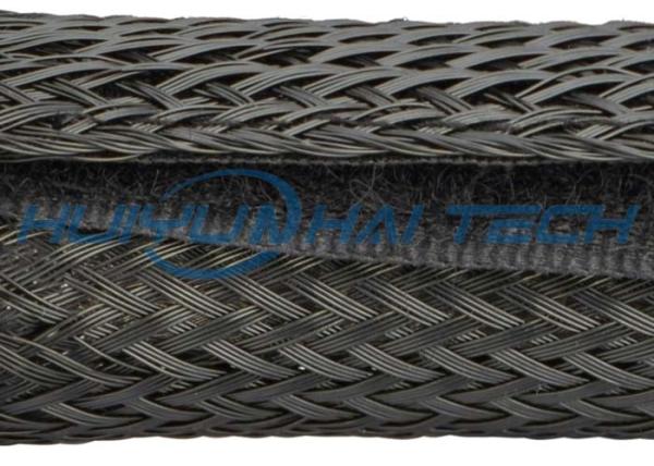 Fireproof Velcro Cable Sleeve Easy Operation With Polyester Single - Layer PET Mesh