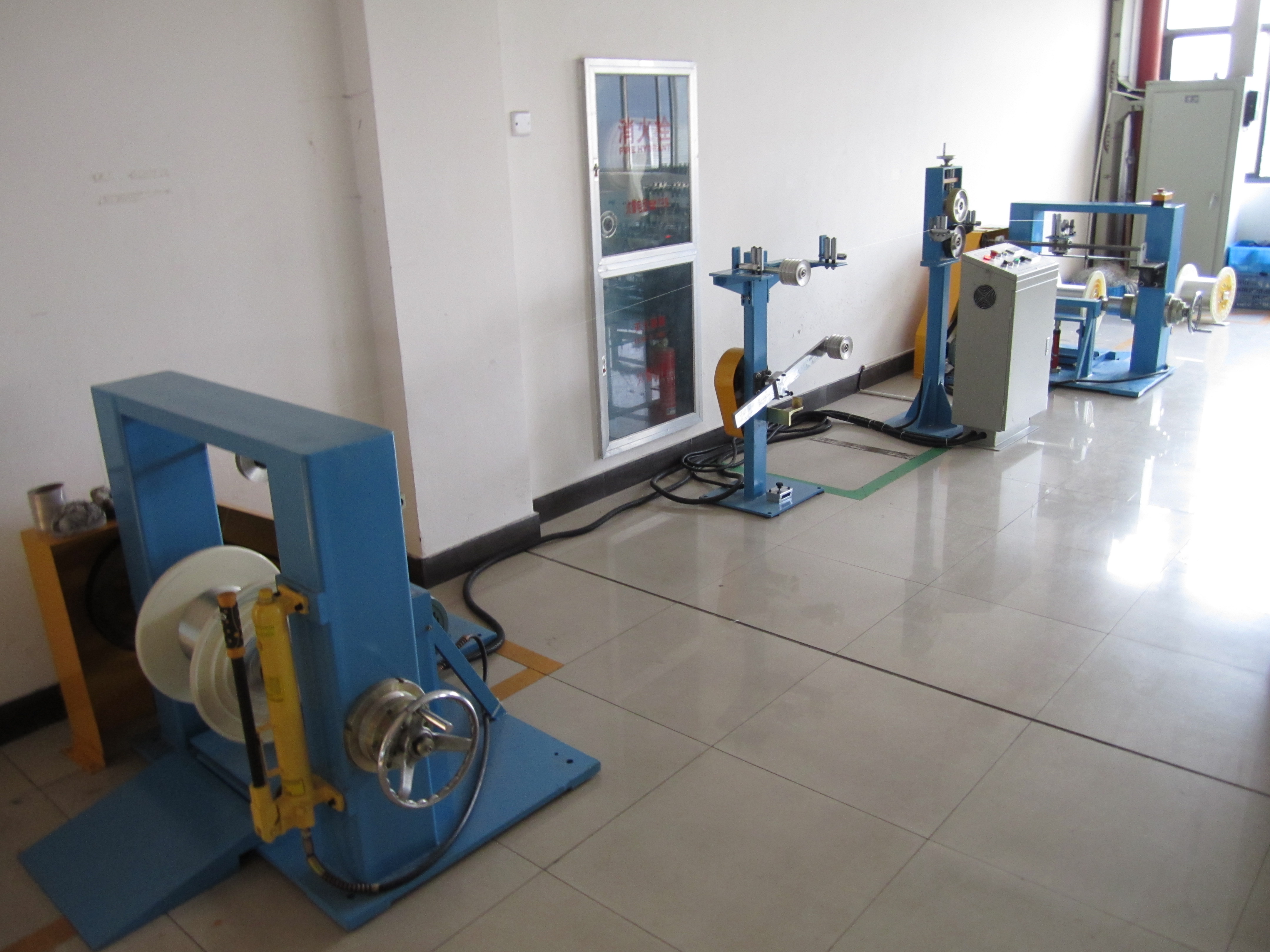 Active Pay Off  Cable Stranding Machine , Gantal Type Wire Coiler Machine