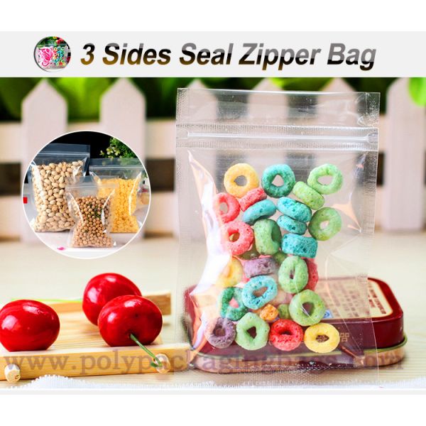 Recyclable CPP Clear Plastic Zipper Bag With Tear Notch