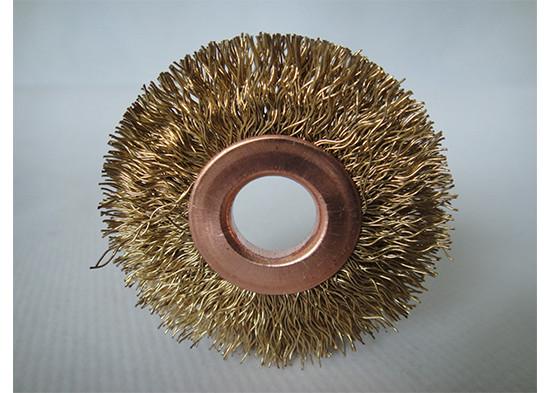 2'' crimped  wire wheel brush, 1/2''  Arbor hole ,thickness 8mm,wire diameter 0.008'' ,trim length 13mm