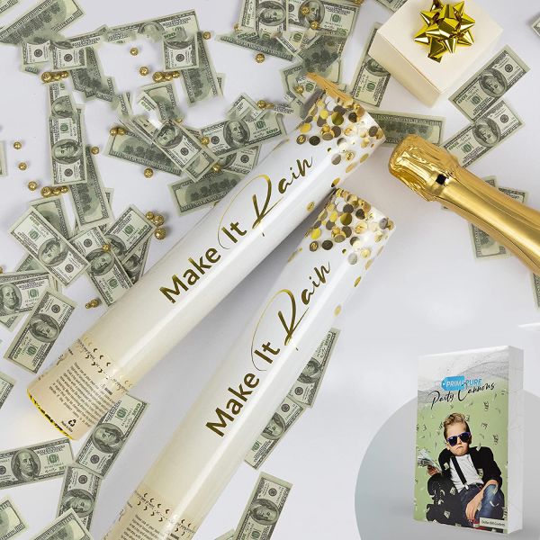 Money Confetti Handheld Party Supplies Confetti Cannon with Custom Logo Iron Bottle