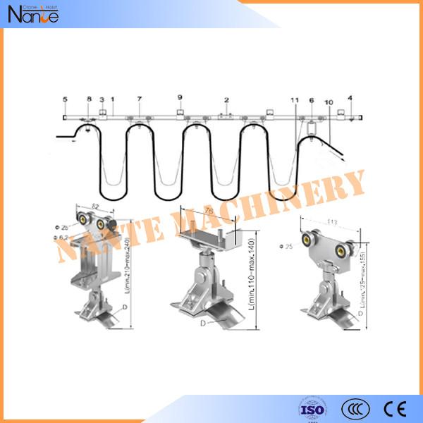 Hot Galvanized Steel Round Cable C Truck Trolleys C32 120m/min