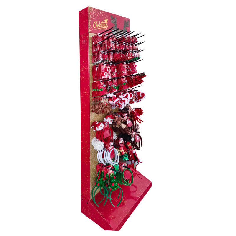 Custom Logo Corrugated Cardboard Hook Display Stand for Retail Advertising