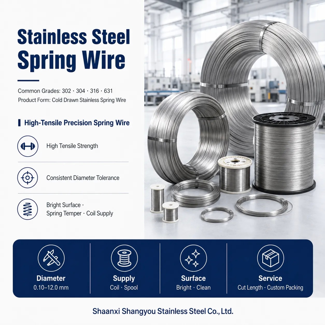 ASTM A580 304 Stainless Steel Wire Bright Annealed Custom Sizes
SEO TDK