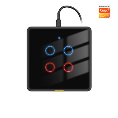 Tuya WiFi Touch Wall Switch Type C, EU Standard, RF433, 110-240V, with Timer and Voice Control, Compatible with Alexa and Google Home for Smart Home Lighting