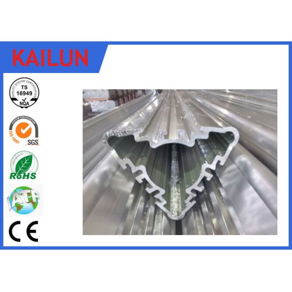 Industrial Hollow Aluminum Extrusion Profiles , Silver Anodized Aluminium Triple