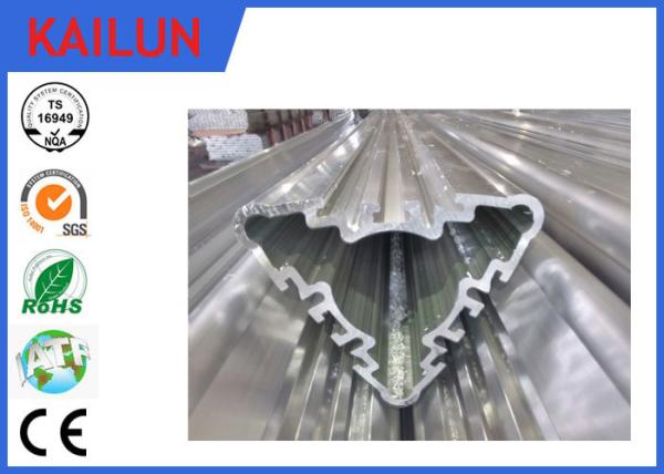 Industrial Hollow Aluminum Extrusion Profiles , Silver Anodized Aluminium Triple Parts