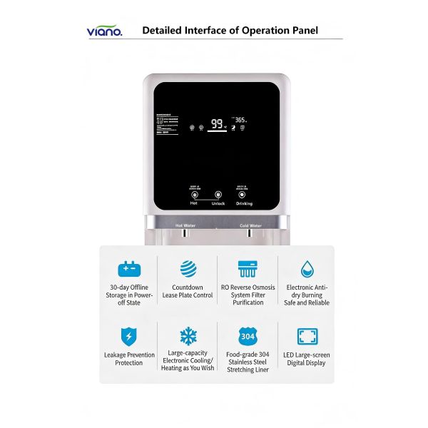 90℃ Heating Commercial RO Water Purifier Vertical With 12L Tank / 10.1
