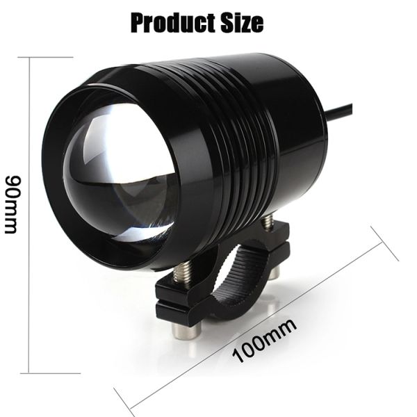 5W Spotlight 6500K Motorcycle Auxiliary Lights , U2 Fog Light For Bike