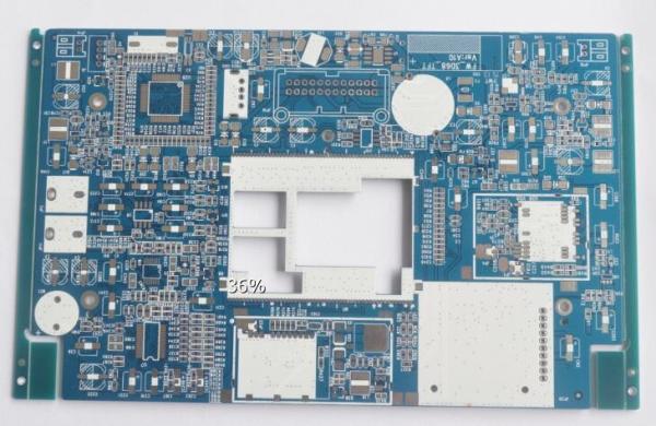 espessura HASL de 1.6mm SE placa de circuito impresso eletrônica azul de superfície de Soldmask