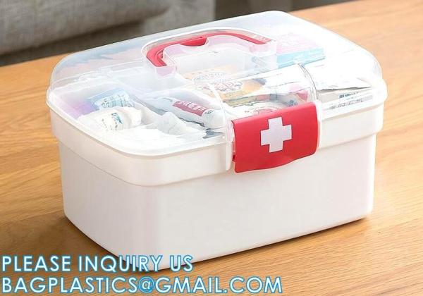 First Aid Kit Storage Containers Medicine Box Organizer, Cabinet, Medicine Supplies Bin, Emergency Tool Set