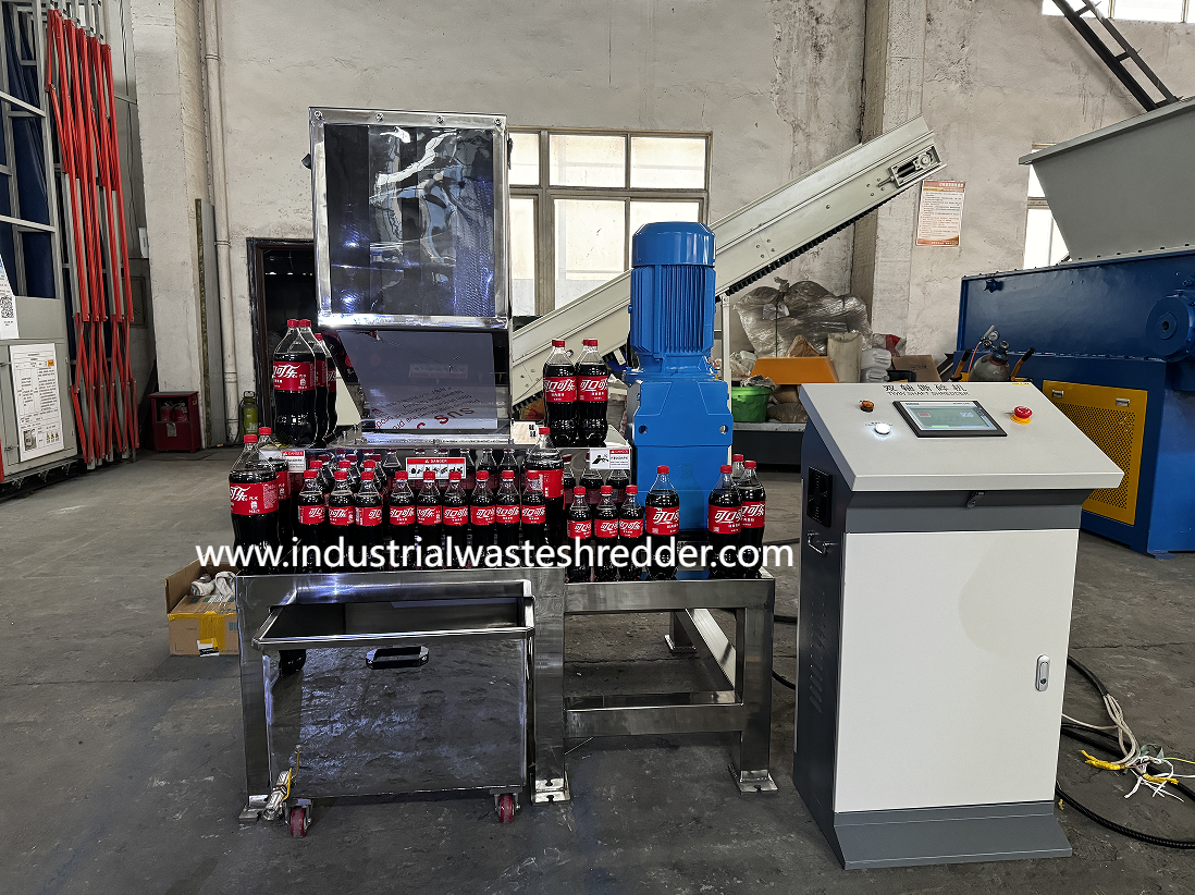 Industrial Stainless Steel Coca Cola Plastic Bottles Shredder, OEM Customized Stainless Steel Shredder Fabrication