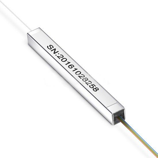 Singlemode 1x4 Fiber Splitter , FTTH Plc Optical Splitter no connector