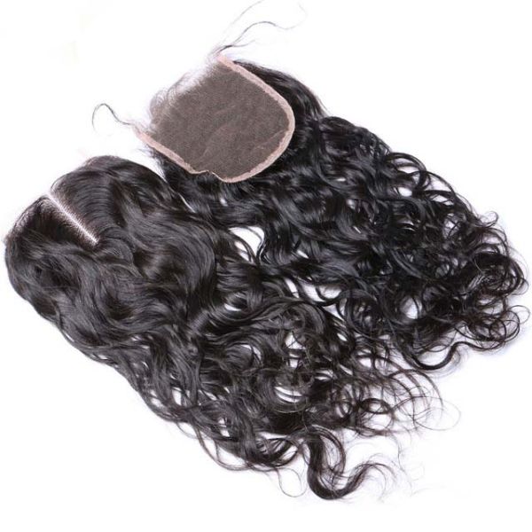 Естественное закрытие шнурка человеческих волос волны/закрытие шнурка прифронтовое с волосами младенца