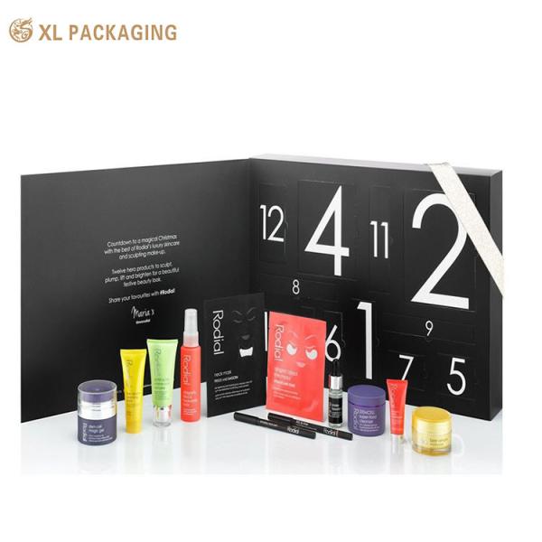 XL Packaging Custom Gift Box Packaging Advent Calendar Box Cmyk Custom 24 25pcs New Year Full Printing For Cosmetic Skincare Beauty Gift Christmas Box Drawer