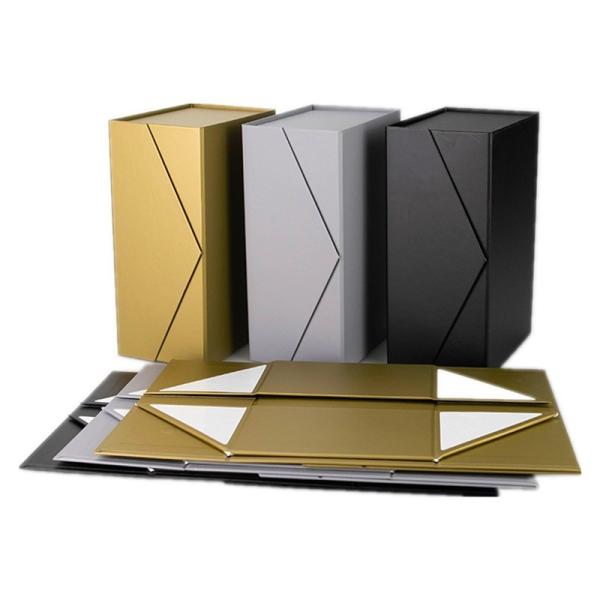 Orange Cardboard Treat Boxes / Collapsible Gift Box With Magnetic Closure