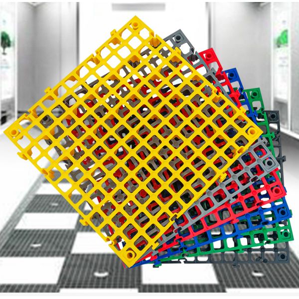 Waterproof Car Wash Splicing Grid Grille Plastic Garage Floor Tile in 40*40*4cm Size