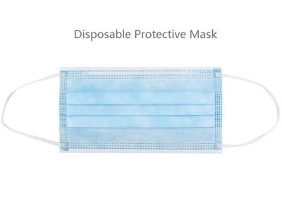 Adult Non Woven Surgical Mouth Mask / Blue Disposable Mask Daily Protection