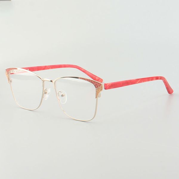Female Stainless Steel Anti Blue Light Metal Optical Frame