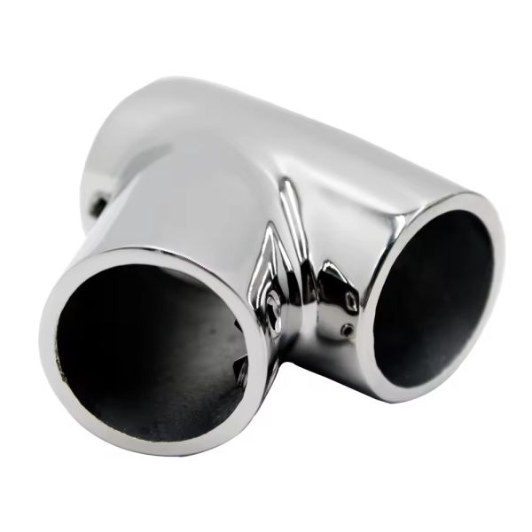 Marine Hardware Handrail 316 Stainless Steel Ship Deck Left Tee Rail Brackets Connector