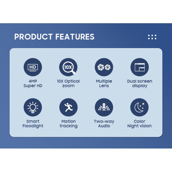 4 Mega Pixel Wireless Speed Dome Security Camera with Multiple Lens and Cloud Storage