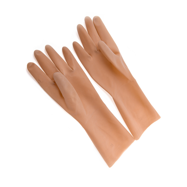 Brown Color Sterile Orthopaedic Surgical Gloves Natural Rubber Latex Orthopaedic Gloves