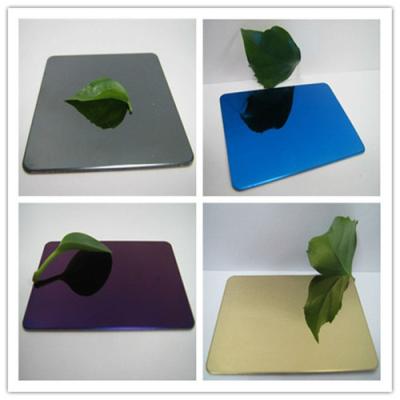 304 mirror color stainless steel sheet with colors ROSE, GOLD, BLACK, GREEN,BRONZE