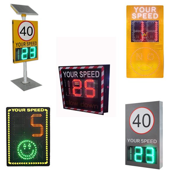 Solar Powered Radar Speed Sign with 10000 CD/㎡ Brightness LED Speed Display and 220V AC Input for Traffic Speed Warning