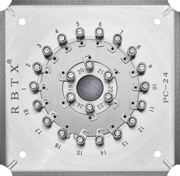 Rongbang RBTX-PC250-24 Polishing Holder for 24 Ports 250um/PC Fiber Optic Patch Cord Connectors Tip Grinding