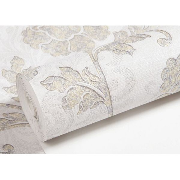 0.53*10M Vinyl Embossed Floral Pattern Wallpaper , Rustic Country Wallpaper