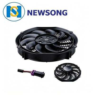 High Airflow 11 Inch 3500rpm 12A 6A 130W Bus AC Condenser Fan DC12V 24V for Repalcement