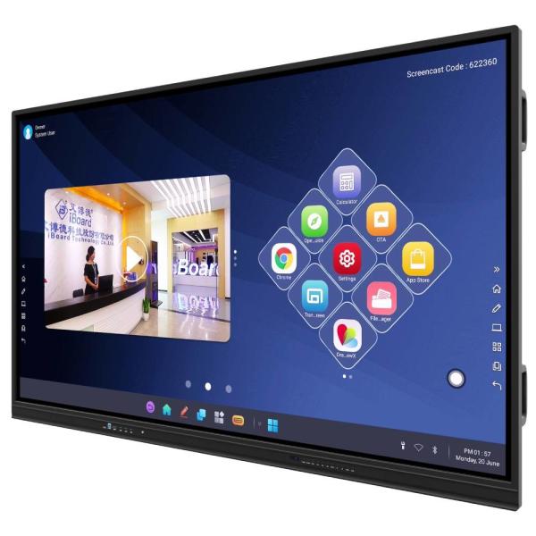 Painel inteligente 4K para escolas corporativas