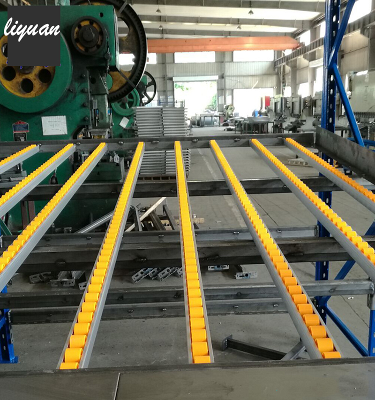 Полки ролика шкафа подачи коробки пластикового ролика сползая для хранения склада
