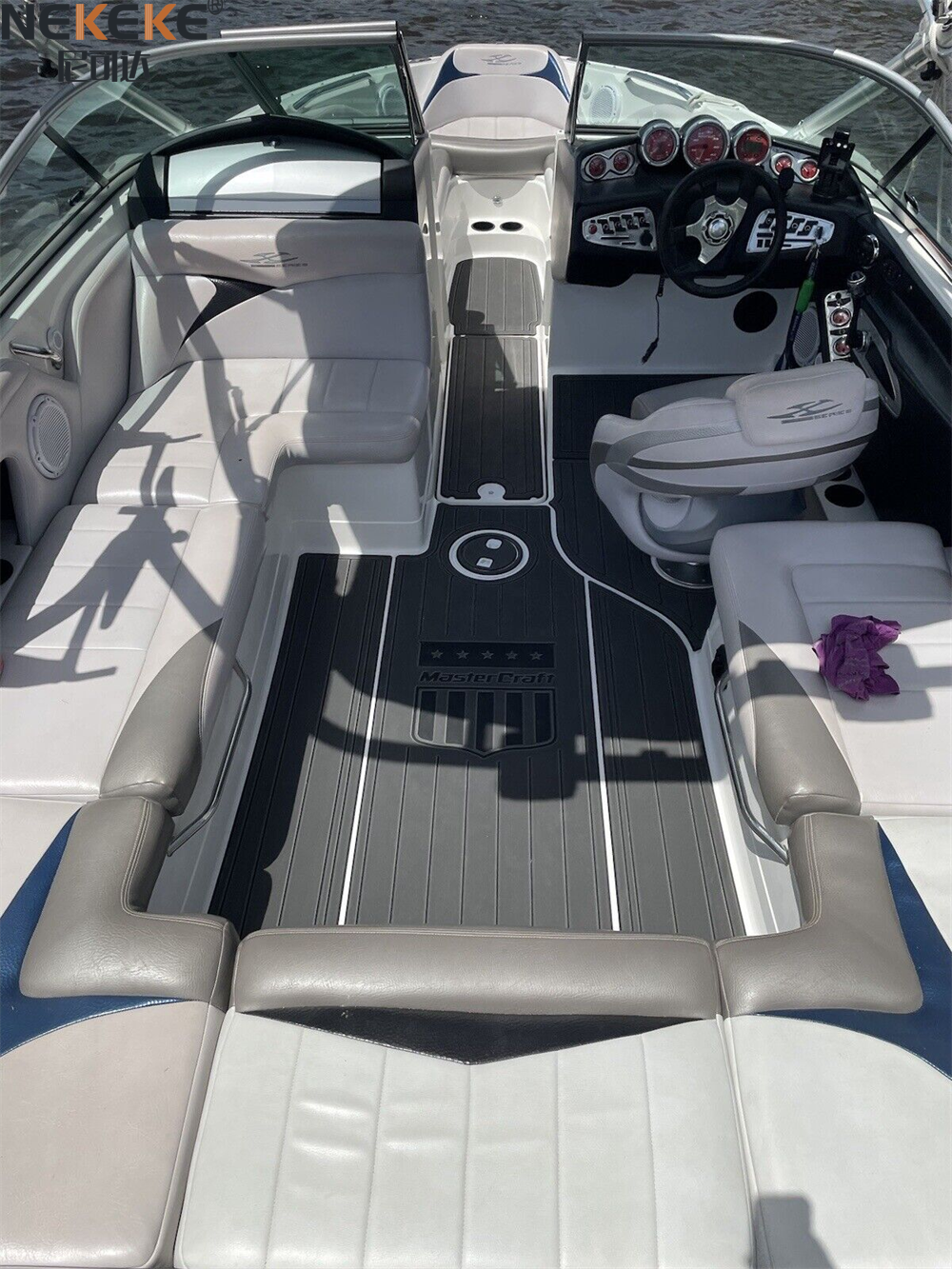 6mm Thickness 3000-Hour UV Resistant Self-Adhesive Marine EVA Flooring Boat Deck Mat for Mastercraft X15 Cockpit